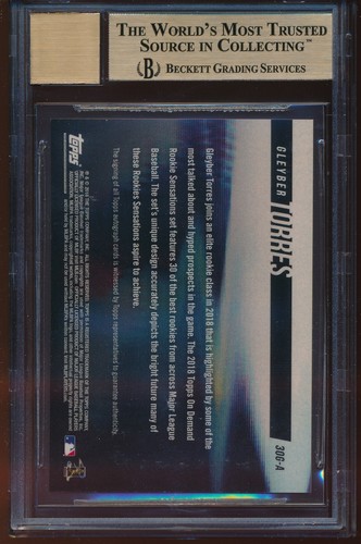 2018 Topps On Demand Rookie Sensations Gleyber Torres RC Gold Auto 1/1 BGS 9.5 - Picture 2 of 2