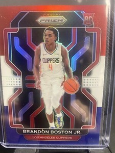 2021-22 Panini Prizm #330 Brandon Boston Jr Red White Blue Los Angeles Clippers
