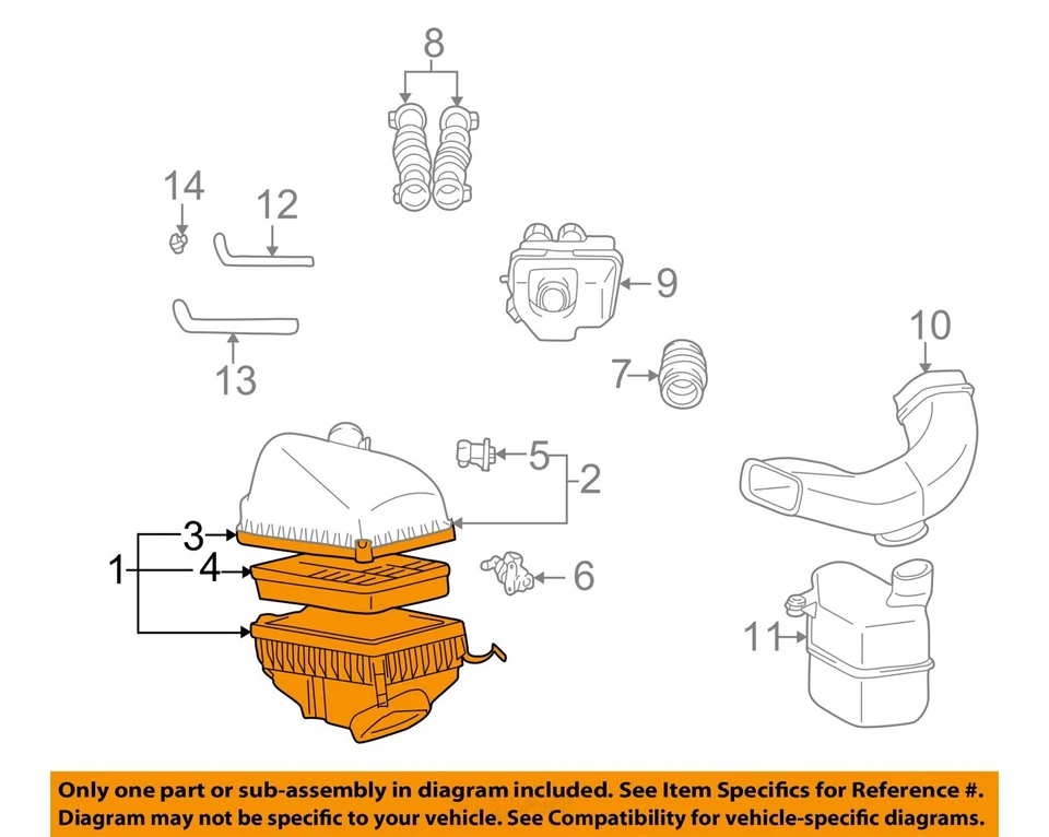 Conjunto de filtro de aire usado se adapta a: Lexus ES300 2000 grado A Foto 3 de 4