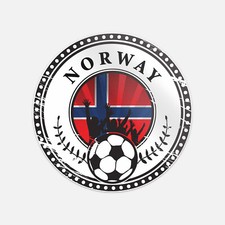 Norway Football Fans Scandinavian Soccer Sport Grunge Stamp Vinyl Sticker Decal