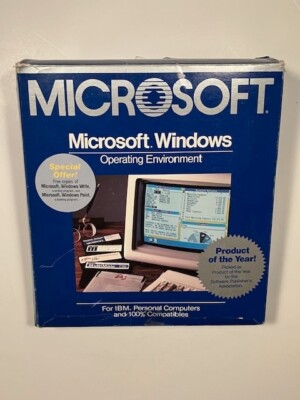 Microsoft Windows Version 1.03; Box 0785; Part No. 050-050-226