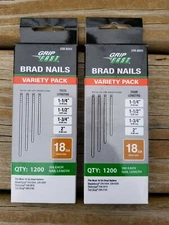 18 Ga Brad Nails (2400) ~2 Variety Box Packs=600 each 1-1/4",1-1/2",1-3/4" & 2"