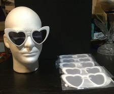 Bachelorette Party Bridal Shower Weddings Party Sunglasses Heart Shaped White