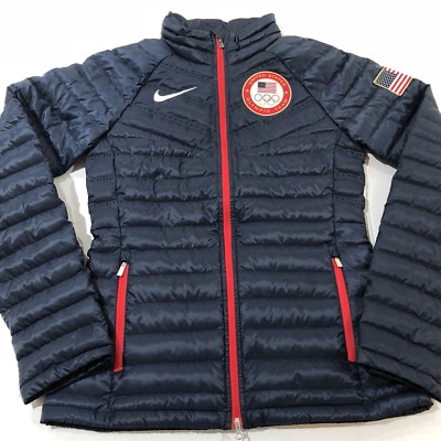 Nike XS Womens Aeroloft Summit 800 Down Jacket 614216 451 USA Olympic Sochi 2014