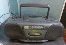 GPX Portable AM/FM Cassette Player Boombox Tested Works CD player doesn't work