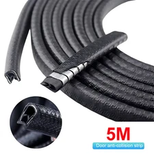 5M U-Shape Trim Rubber Strip Universal Car Door Edge Seal Hollow Weather-strip