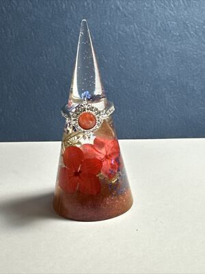 Bomb Party Zen Gems Ring Sz 6  Trust The Process) (RBP2765) Red Quartz Rhodium