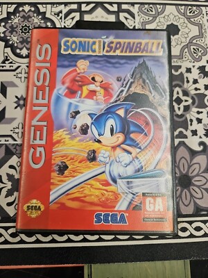 Sonic The Hedge Hog Spinball Sega Genesis 1993 COMPLETE with Case + Manual #12