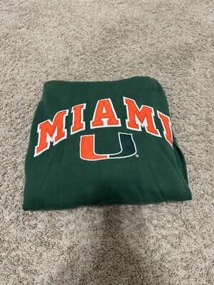 Umiami Lettering University of Miami vintage hoodie , embroidered letters size XL Good ...