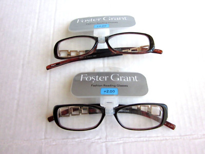 CLOSEOUT!!!  Foster Grant Fashion Reading Glasses 'Caitlin' - +2.00 - 2 Pairs