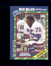 2005 Topps Fan Favorites GEORGE MARTIN New York Giants Blue Wrecking Crew Card