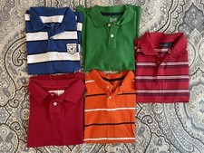 Boys Polo Shirt Lot Youth L 10-12 Striped Children's Place UP, Wrangler BSS10