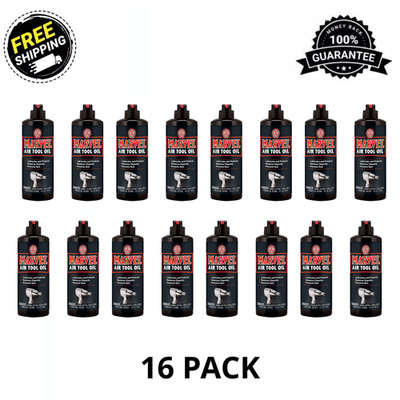 16 PACK Turtle Wax Marvel Mystery 53493 Air Tool Oil Lubricant, 4 oz