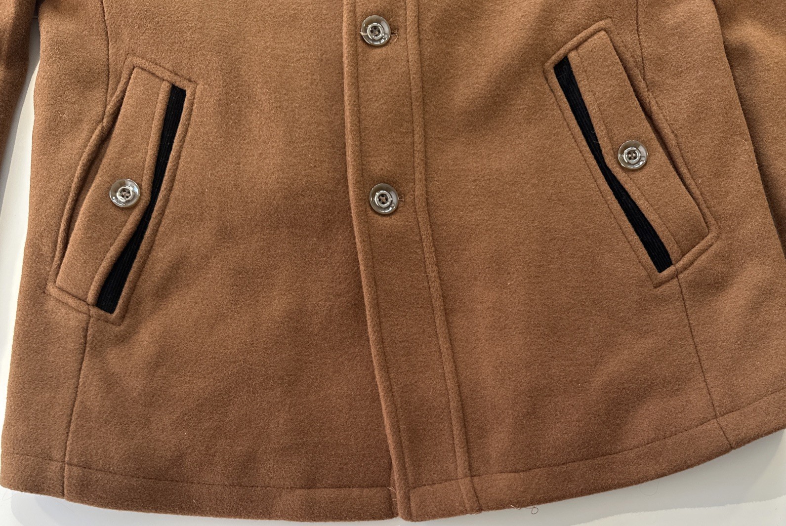 NewPort Men's coat with removable Chest vest inside Size M Light Brown