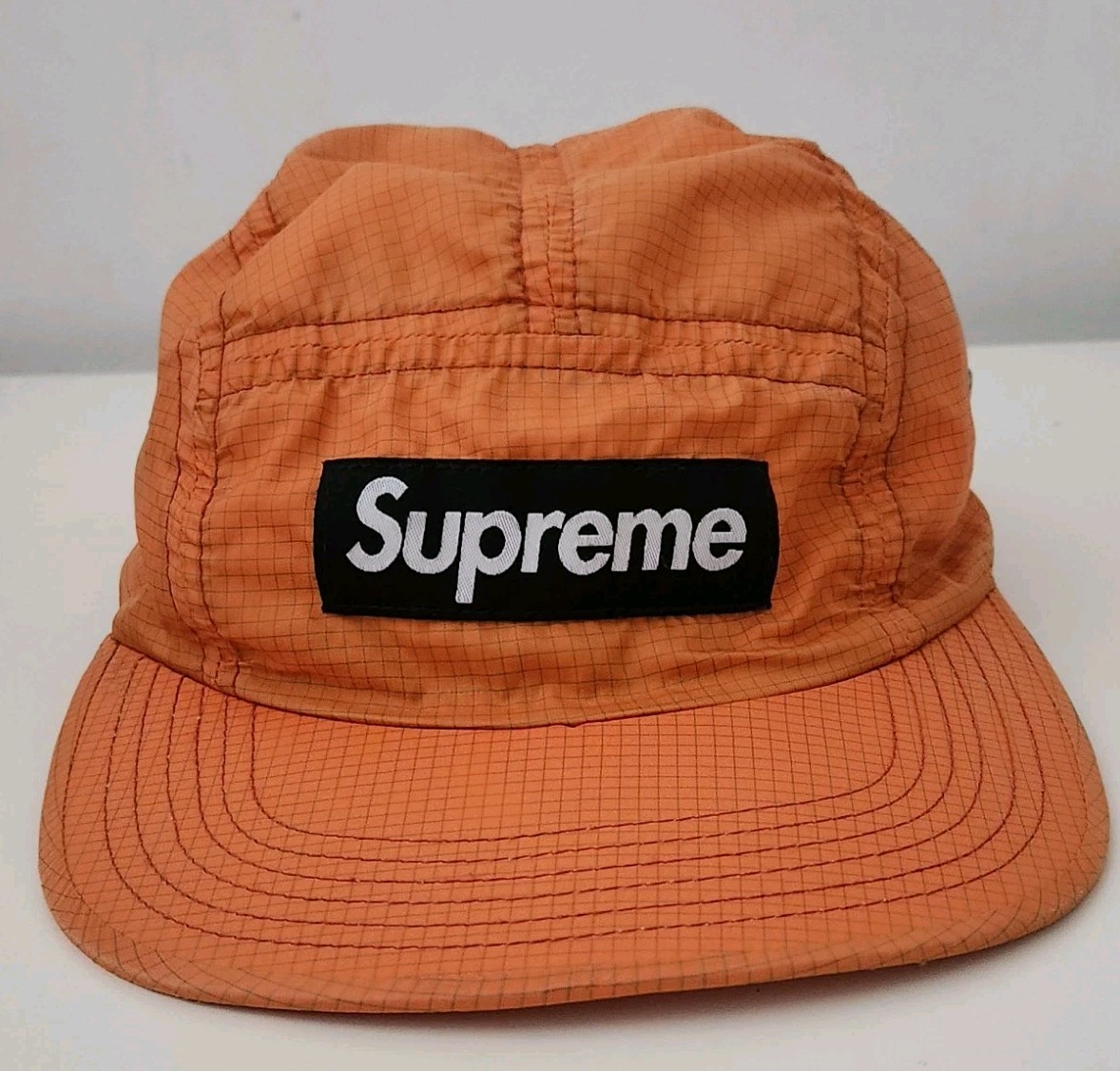Supreme Ripstop Camp Cap オレンジ 12ss SS12 SUPREME Ripstop Camp Cap Black Box Logo Orange Hat Rare