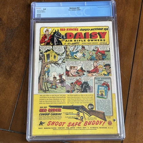 Batman #42 (1947) DC COMICS - ¡1er título de portada de Catwoman! CGC 4.0 - ¡Páginas blancas! - Imagen 2 de 2