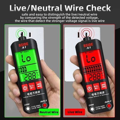 A1 Fully Automatic Anti-Burn Smart Digital Multimeter AC Currents Voltage New