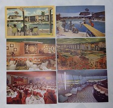 6 Vintage Wilbur Clark's Desert Inn Las Vegas Postcards Lady Luck Bar Pool 1950s