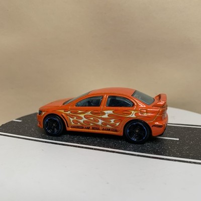 2012 Hot Wheels Heat Fleet #158 Mitsubishi 2008 Lancer Evolution Orange w/MC5