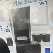 HF Acoustics W1 5.1 Channel Wireless Plug & Play Home Theater Speakers Black