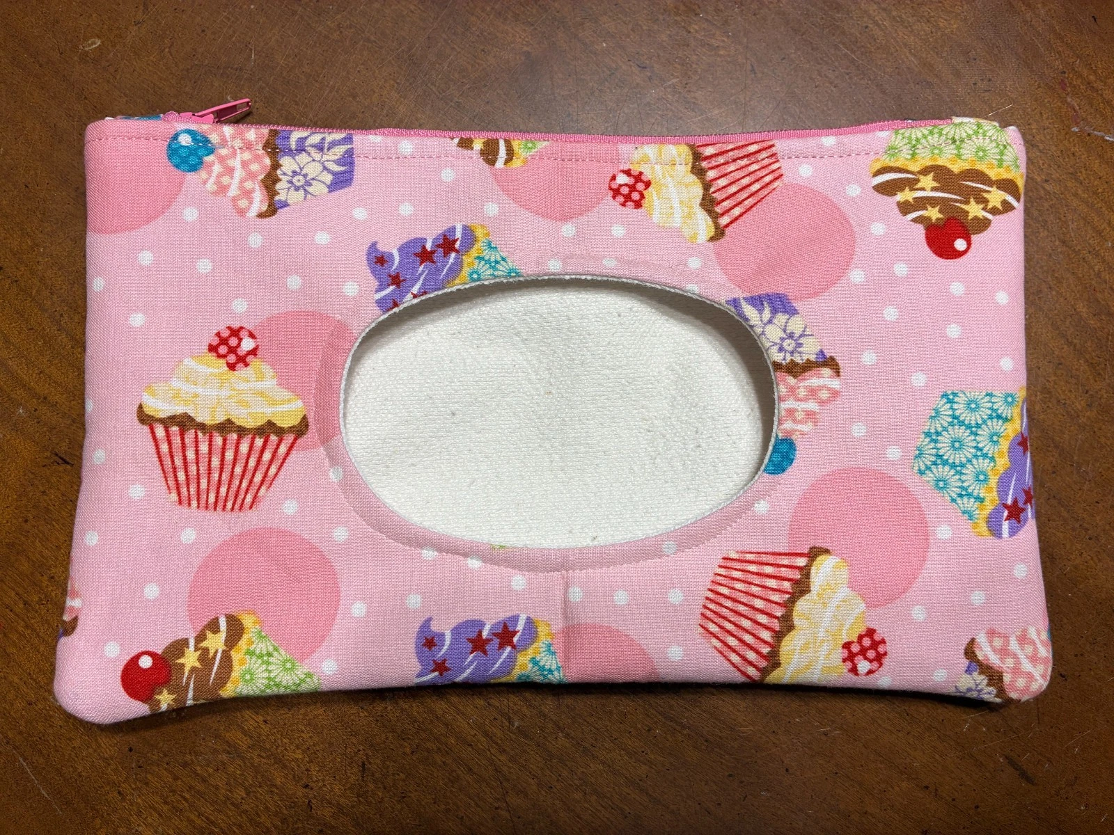 Handmade Cupcake Diaper Wipe Case