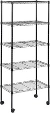 Simple Deluxe 5-Tier Storage Shelves, 21" W x 12" D x 54" H Adjustable Heavy Dut