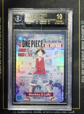 2026 ONE PIECE PROMO #P005 MONKEY D.LUFFY COLLEGE BASKETBALL BGS