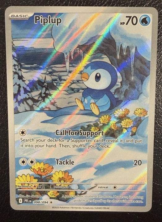 Piplup Illustration Rare 098/094 Phantasmal Flames ME02 Pokemon 2025