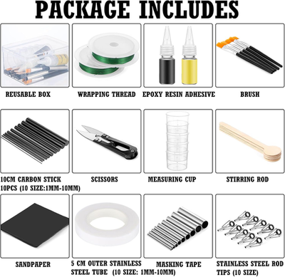 carbon fishing pole repair kit OJYDOIIIY Rod Complete, Easy&Quick Approach to Repair Broken Fishing with Epoxy Glue : Sports & Outdoors A conveniently packaged kit for use by the fisherman to repair most fishing rod tips Fishing Rod Repair Kit 10