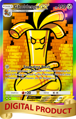 Pokemon Pocket TCG Card 2 Star Full Rainbow Gholdengo EX Paldean