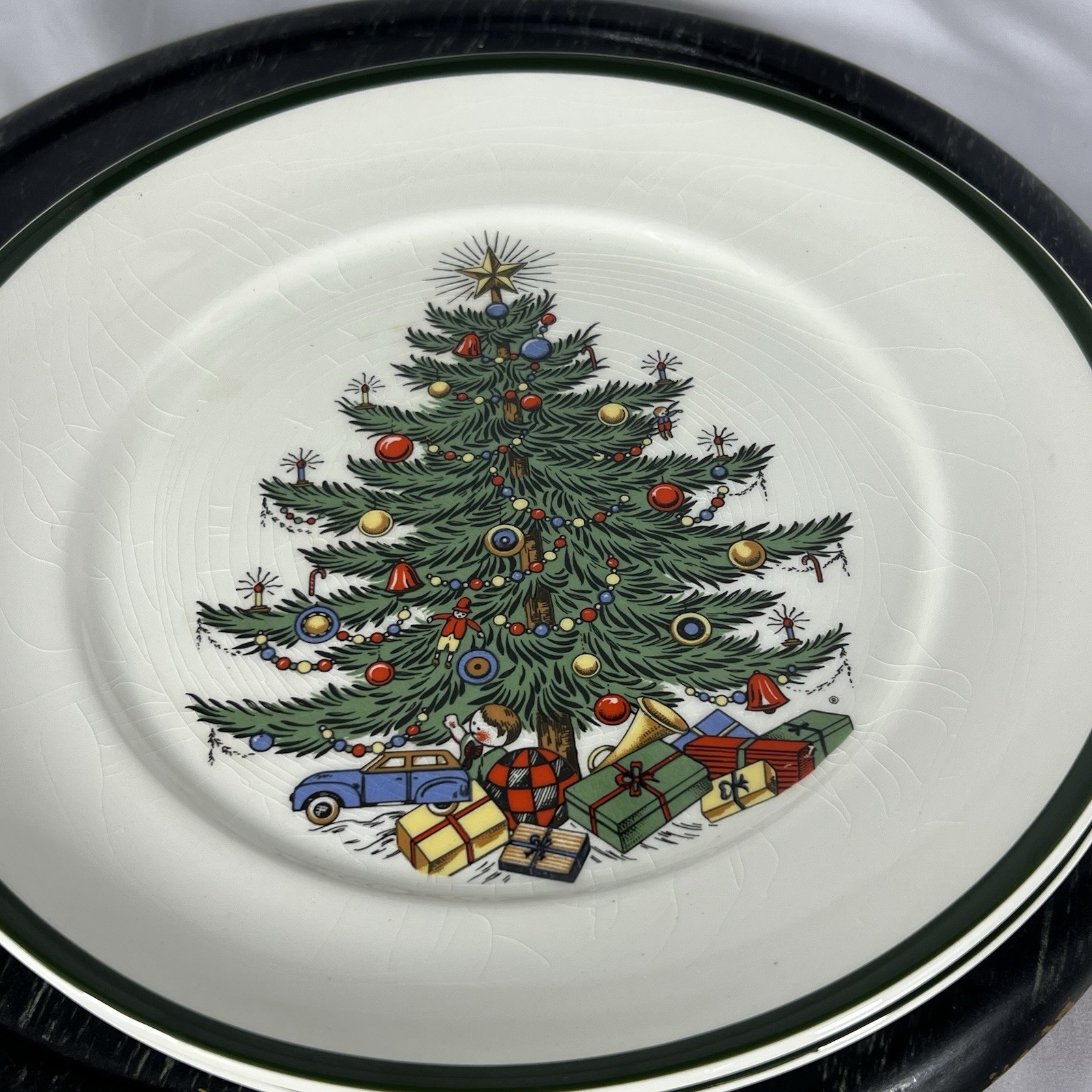 Vintage Set of 4 Cuthbertson Original Christmas Tree Dinner Plates 10” England