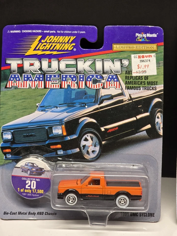 Rare 1997 Johnny Lightning Truckin' America  1991 GMC Syclone & 1950 Ford F-1  - Image 2 of 4