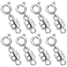 Strong Magnetic Necklace Clasps and Closures, Silver Plated Jewelry Clasps Conve