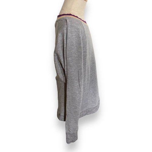 Athleta Girl Girls Top Sz S 7 Gray Criss Cross Super Soft Modal Long Sleeve - Picture 2 of 7