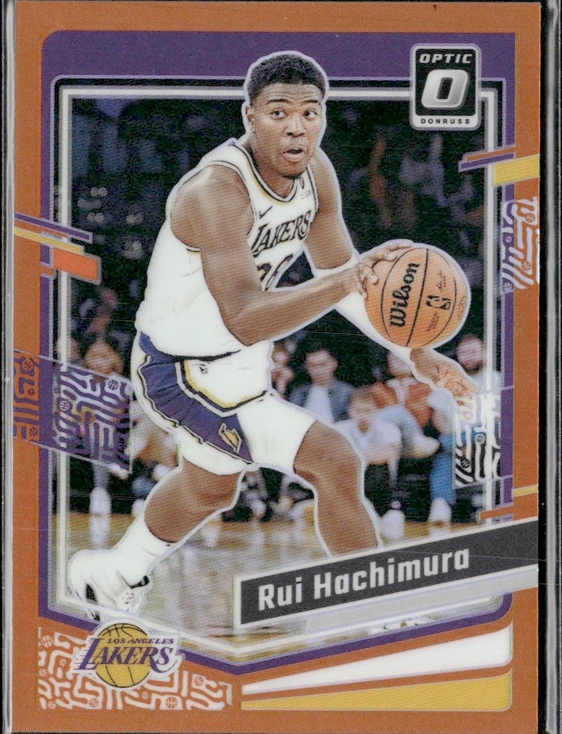 2023-24 Donruss Optic Rui Hachimura #162 Orange Prizm /199 Lakers