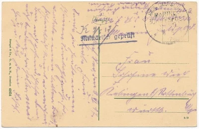 Feldpostkarte mit MSP-Stempel Nr. 89 - Bild 1 von 2