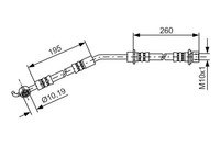 Bosch Bremsschlauch Vorne Rechts F?R Daihatsu Toyota