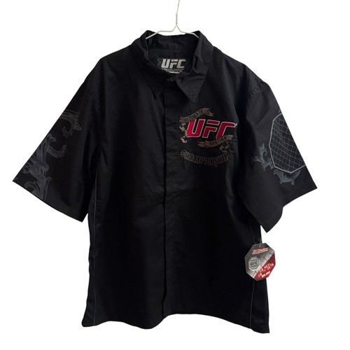 UFC Championship Graphic Shirt Jacket Size XL Black Embroidered Snaps Streetwear - Picture 17 of 17