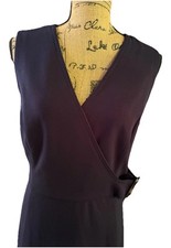 Calvin Klein Stretch Wrap Style Sheath Dress Navy Size 14