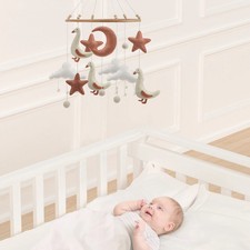 Baby Goose Mobile Nursery Neutral Girl Boy Crib Ceiling Newborn Gift
