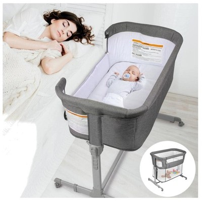3 in 1 Portable Baby Bassinet, Bedside Sleeper & Playpen - Travel-Friendly Crib