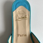 Christian Louboutin Vintage Peep Toe Embroidered Slides - New — photo 10