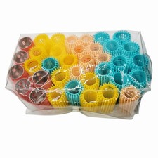 Goody Mesh Hair Rollers Curlers Lot   Multi Size Set w/ Clear Vinyl Case