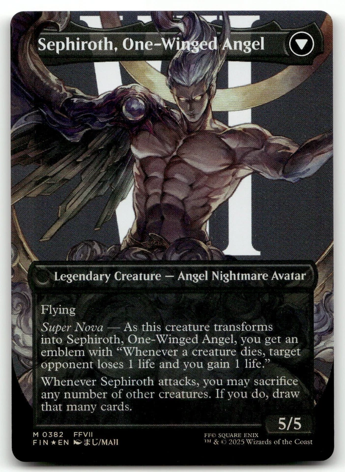 Sephiroth, Fabled SOLDIER (0382) (Borderless) #382 (Foil) NM Final Fantasy - Image 2 of 2