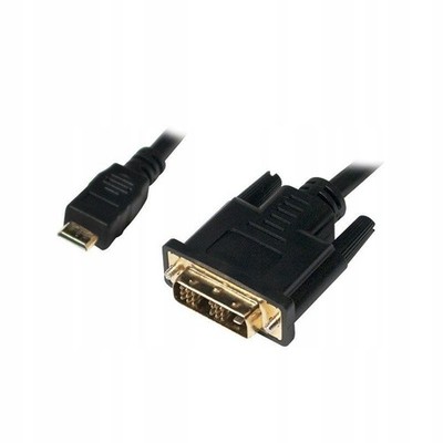 Mini HDMI to DVI-D M/M 1m Cable Black for Monitor, PC, Laptop