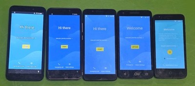 Lot of 5: Android Devices: AS-IS, All Have Working LCD, Power On, Charge, Info