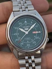 Seiko 5 Automatic Military Green Dial Day/Date 7S26 Vintage Men's Watch Japan