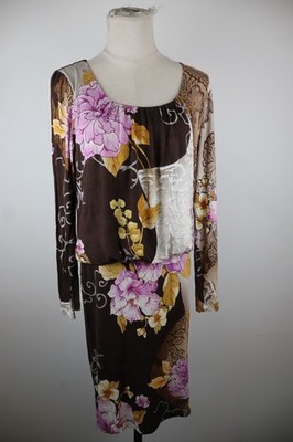 ROCCOBAROCCO WOMEN'S DRESS SIZE 44 WOMAN CASUAL VINTAGE DRESS LONG SLEEVE DRESS