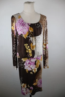 Rocobarocco Robe Femme Tg 44 Robe Casual Vintage À Manches Longues - Photo 1/4