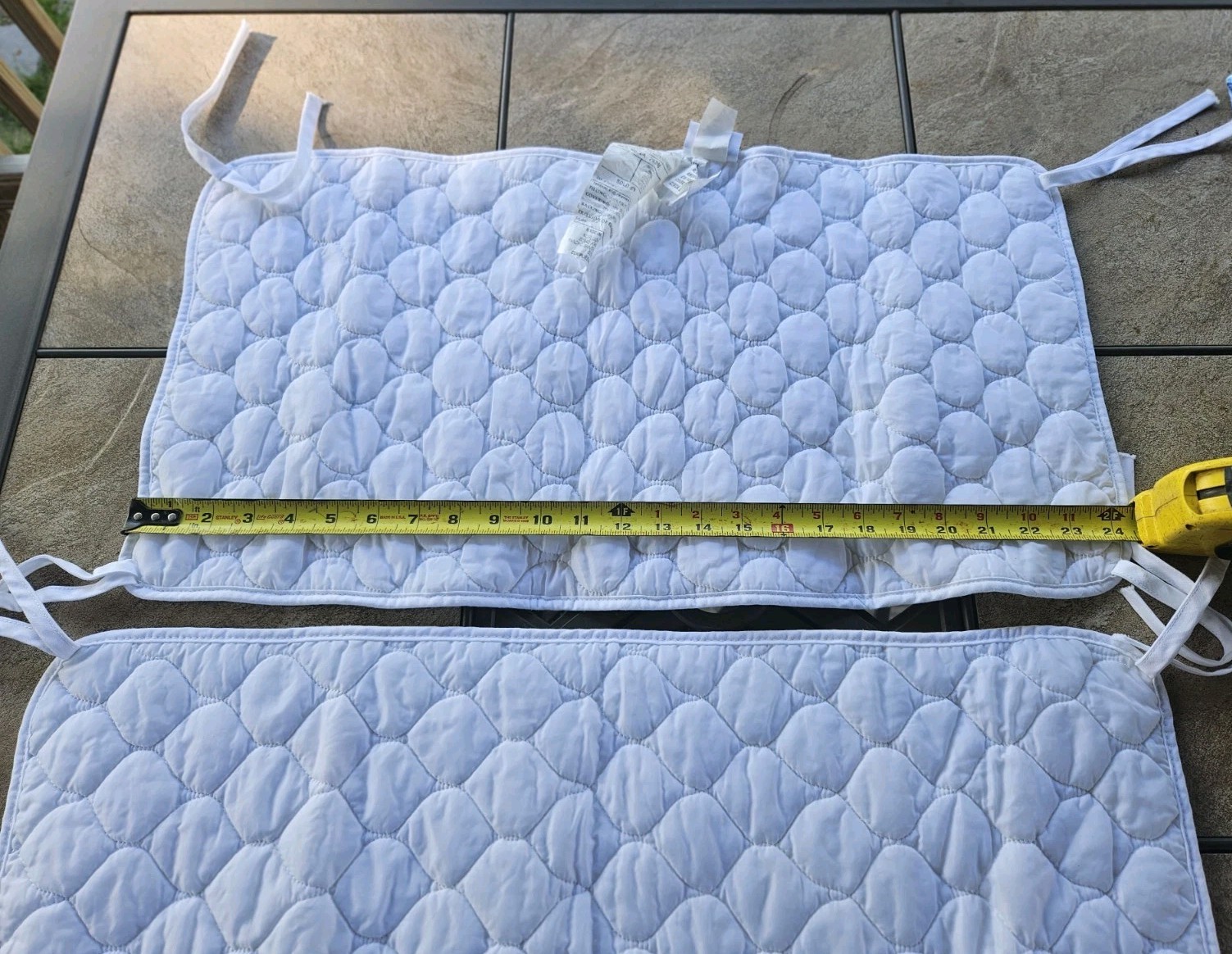 (2) Nojo Sheet & Changing Pad Cover Saver w Tie On.  White.